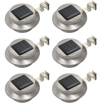 VIDAXL Lampade Solari Da Esterni 6 Pz A Led Rotonde 12 Cm Bianco - VIDAXL Lampade Solari Da Esterni 6 Pz A Led Rotonde 12 Cm Bianco -
