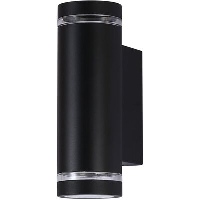 ITALUX Applique Esterno Cilindro Nero 2xgu10 Ip54 Fondo ITALUX Applique Esterno Cilindro Nero 2xgu10 Ip54 Fondo