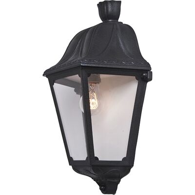 FUMAGALLI Lampada Da Parete Daria 1xe27 Ip55 L.28,6xw.14,3xh.51,5cm Resina Nera FUMAGALLI Lampada Da Parete Daria 1xe27 Ip55 L.28,6xw.14,3xh.51,5cm Resina Nera