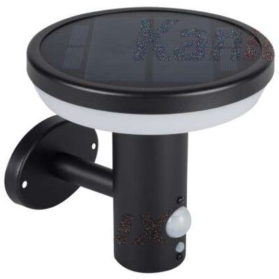 KANLUX Illuminazione Solare Led 500lm Impermeabile Rilevatore Ip44 Nero - Bianco Naturale 4000k KANLUX Illuminazione Solare Led 500lm Impermeabile Rilevatore Ip44 Nero - Bianco Naturale 4000k