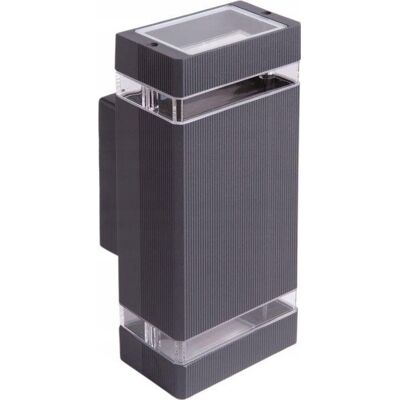 ECOLIGHT Applique Esterna 2xgu10 Ip54 Alluminio Antracite ECOLIGHT Applique Esterna 2xgu10 Ip54 Alluminio Antracite