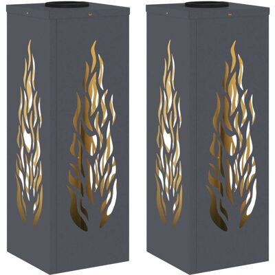 VIDAXL Faro Led Solare Per Sentieri 2 Pz Bianco Caldo 18 X 18 X 50 Cm VIDAXL Faro Led Solare Per Sentieri 2 Pz Bianco Caldo 18 X 18 X 50 Cm