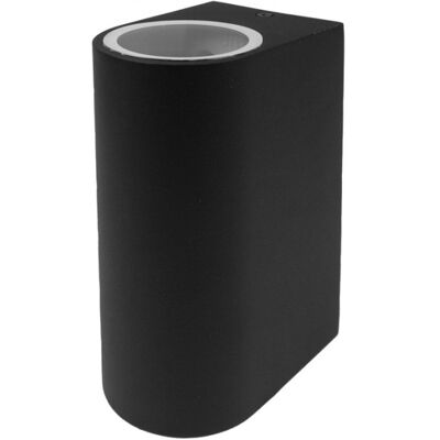 ECOLIGHT Applique Esterna 2xgu10 Ip44 Alluminio Nero ECOLIGHT Applique Esterna 2xgu10 Ip44 Alluminio Nero