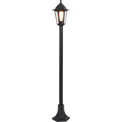 QAZQA Lampada Da Terra New Haven - Classico - Vetro,plastico - Nero - Oblungo Max. 1 X Watt - QAZQA Lampada Da Terra New Haven - Classico - Vetro,plastico - Nero - Oblungo Max. 1 X Watt -