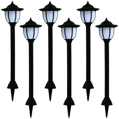 HELLOSHOP26 Set Di 6 Luci Solari A Led Per Esterni Illuminazione Pratica 16,5 X 14,5 X 73 Cm Pp Nero 020046380 HELLOSHOP26 Set Di 6 Luci Solari A Led Per Esterni Illuminazione Pratica 16,5 X 14,5 X 73 Cm Pp Nero 020046380