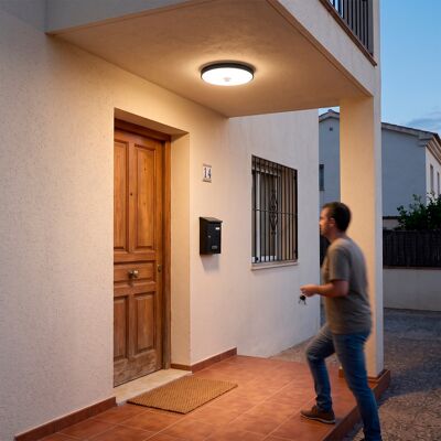 GREENICE Plafoniera Led Per Esterni 10w 1000lm Cct (tonalità Di Luce Regolabile) 3000-4000-6500ºk Rilevatore Di Prossimità Ip65 Finitura GREENICE Plafoniera Led Per Esterni 10w 1000lm Cct (tonalità Di Luce Regolabile) 3000-4000-6500ºk Rilevatore Di Prossimità Ip65 Finitura