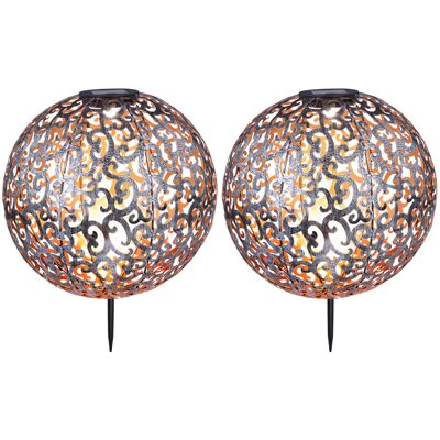ETC-SHOP - 2x lampade plug-in esterni solari a led da giardino - Lampada solare da giardino ETC-SHOP - 2x lampade plug-in esterni solari a led da giardino - Lampada solare da giardino