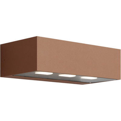 ZAFFERANO Lampada Da Parete Forward 3 Luci Asimmetrica In Alluminio Corten, Led 15.5w 3000k, Grado Di Protezione Ip54 Per Illuminazione Outdoor Professionale ZAFFERANO Lampada Da Parete Forward 3 Luci Asimmetrica In Alluminio Corten, Led 15.5w 3000k, Grado Di Protezione Ip54 Per Illuminazione Outdoor Professionale