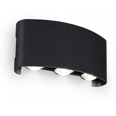 B.K.LICHT Briloner Applique Da Esterno Up Down 15,5x4,5x7,5 Cm 6,5 W 700 Lm 4000 K Bianco Neutro Ip44 Protezione Nero - Lampada Da Parete Balcone Terrazza Corridoio B.K.LICHT Briloner Applique Da Esterno Up Down 15,5x4,5x7,5 Cm 6,5 W 700 Lm 4000 K Bianco Neutro Ip44 Protezione Nero - Lampada Da Parete Balcone Terrazza Corridoio