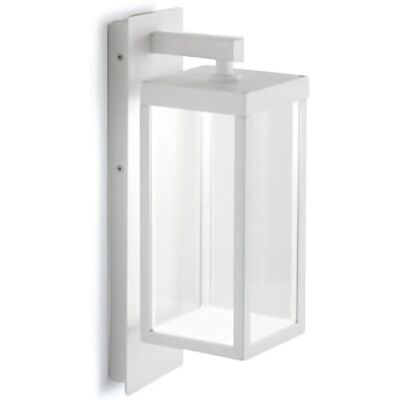 GEA LUCE Ges770c Applique Lanterna Da Esterno In Alluminio Bianco E Vetro Led 4000k 762lm 13w GEA LUCE Ges770c Applique Lanterna Da Esterno In Alluminio Bianco E Vetro Led 4000k 762lm 13w