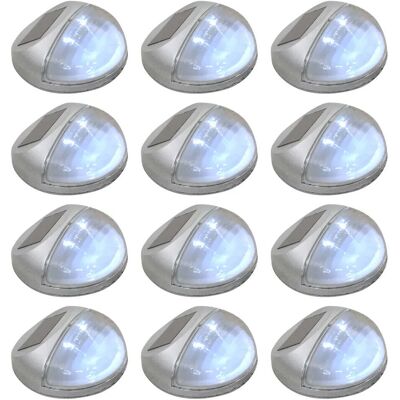 HELLOSHOP26 Set Di 12 Lampade Solari A Led Da Parete Per Esterni 11 X 5 Cm A Risparmio Energetico Installabili In Polipropilene Argentato 020045903 HELLOSHOP26 Set Di 12 Lampade Solari A Led Da Parete Per Esterni 11 X 5 Cm A Risparmio Energetico Installabili In Polipropilene Argentato 020045903