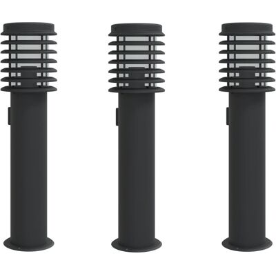 HELLOSHOP26 Lampioni Da Terra Per Esterni Con Presa 3 Pz Acciaio Inox Nero 020042573 HELLOSHOP26 Lampioni Da Terra Per Esterni Con Presa 3 Pz Acciaio Inox Nero 020042573