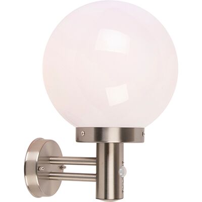 QAZQA Lampada da Esterno in Acciaio con Sensore di Movimento - 38cm QAZQA Lampada da Esterno in Acciaio con Sensore di Movimento - 38cm