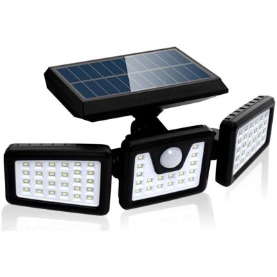 LIIYIELA Faro Di Sicurezza Solare Con Sensore Di Movimento, Potente Faretto Da Parete Per Esterni Con 3 Teste, 550 Lm LIIYIELA Faro Di Sicurezza Solare Con Sensore Di Movimento, Potente Faretto Da Parete Per Esterni Con 3 Teste, 550 Lm