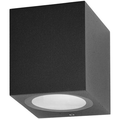 ITALUX Applique Esterna Moderna Nera Quadrata Gu10 Ip54 ITALUX Applique Esterna Moderna Nera Quadrata Gu10 Ip54