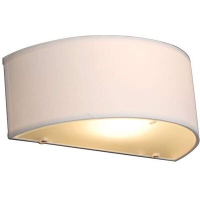 QAZQA Lampada da Parete Moderna - Crema Semicircolare - Finitura in Tessuto Rustico QAZQA Lampada da Parete Moderna - Crema Semicircolare - Finitura in Tessuto Rustico