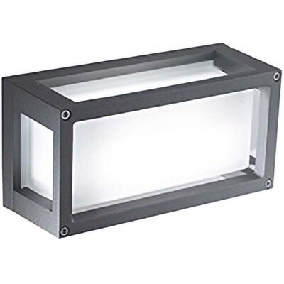 ZAFFERANO Home Lampada Da Parete E Soffitto Ip54 In Alluminio Pressofuso Grigio Scuro Con Diffusore In Vetro Satinato, Attacco E27 Per Ambienti Outdoor ZAFFERANO Home Lampada Da Parete E Soffitto Ip54 In Alluminio Pressofuso Grigio Scuro Con Diffusore In Vetro Satinato, Attacco E27 Per Ambienti Outdoor