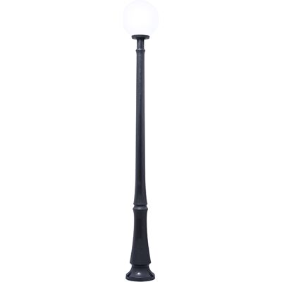 FUMAGALLI Lampione Globe 1xe27 11w Con Pulsante Cct (3 Colori) Ip55 H.227xd.30cm Resina Nera FUMAGALLI Lampione Globe 1xe27 11w Con Pulsante Cct (3 Colori) Ip55 H.227xd.30cm Resina Nera