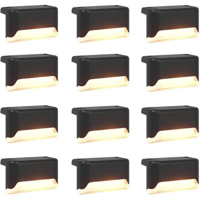 VIDAXL Luci Solari Da Esterno Con Picchetto 12 Pz Bianco Caldo VIDAXL Luci Solari Da Esterno Con Picchetto 12 Pz Bianco Caldo