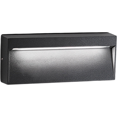 ZAFFERANO Bottom Lampada Da Parete A Led Grigio Scuro 8.5w Ip54 3000k In Alluminio Pressofuso Per Interni Ed Esterni Design Moderno Ed Elegante Linea Slim ZAFFERANO Bottom Lampada Da Parete A Led Grigio Scuro 8.5w Ip54 3000k In Alluminio Pressofuso Per Interni Ed Esterni Design Moderno Ed Elegante Linea Slim
