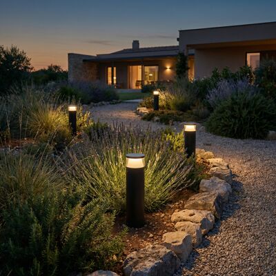 LedsC4 Faretti da Giardino IP66 8.9W 3000-4000K Grigio Urbano LedsC4 Faretti da Giardino IP66 8.9W 3000-4000K Grigio Urbano