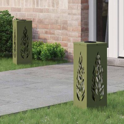 VIDAXL Faro Led Solare Per Sentieri 2 Pz Bianco Caldo 18 X 18 X 50 Cm VIDAXL Faro Led Solare Per Sentieri 2 Pz Bianco Caldo 18 X 18 X 50 Cm