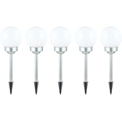 ETC-SHOP Set Di 5 Led Steck Solar Lights Outdoor Lighting Ball Stand Lampade Decorazioni Da Giardino ETC-SHOP Set Di 5 Led Steck Solar Lights Outdoor Lighting Ball Stand Lampade Decorazioni Da Giardino