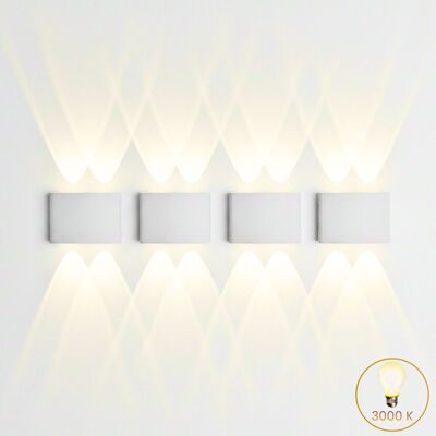 BES 4 Pezzi Applique Led Da Parete Esterno Ovale 12w Bianca Luce Calda Interni Fd-10 BES 4 Pezzi Applique Led Da Parete Esterno Ovale 12w Bianca Luce Calda Interni Fd-10