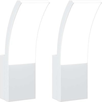 HELLOSHOP26 Set Di 2 Applique Led Per Esterni 7 X 4,5 X 23 Cm Resistenti Alle Intemperie Design Moderno Alluminio Bianco 020056580 HELLOSHOP26 Set Di 2 Applique Led Per Esterni 7 X 4,5 X 23 Cm Resistenti Alle Intemperie Design Moderno Alluminio Bianco 020056580