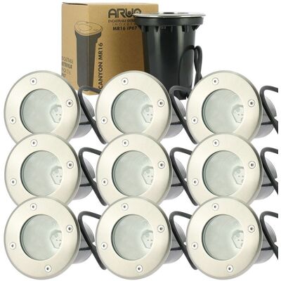 ARUM LIGHTING 10 Faretti Da Incasso A Terra Ip67 12v Bassa Tensione Canyon Mr16 Gu5.3 ARUM LIGHTING 10 Faretti Da Incasso A Terra Ip67 12v Bassa Tensione Canyon Mr16 Gu5.3