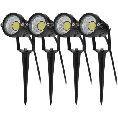 SIOKS Faretti Led Da Esterno Cob 5w 220v Ip65 Impermeabili E Regolabili Per Giardino, Ideali Per Sentieri, Piante, Balconi, Terrazze, Hotel, Prati, Luce Led Bianca - Fei Yu SIOKS Faretti Led Da Esterno Cob 5w 220v Ip65 Impermeabili E Regolabili Per Giardino, Ideali Per Sentieri, Piante, Balconi, Terrazze, Hotel, Prati, Luce Led Bianca - Fei Yu