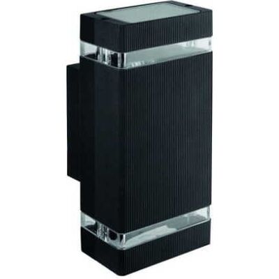 ECOLIGHT Applique Esterna 2xgu10 Ip54 Alluminio Nera ECOLIGHT Applique Esterna 2xgu10 Ip54 Alluminio Nera