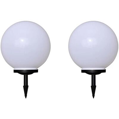 HELLOSHOP26 Set Di 2 Lampade Solari Led Decorative Da Giardino 40 X 61 Cm Con Illuminazione Automatica In Pp Bianco 020046366 HELLOSHOP26 Set Di 2 Lampade Solari Led Decorative Da Giardino 40 X 61 Cm Con Illuminazione Automatica In Pp Bianco 020046366