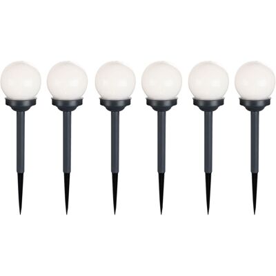 ETC-SHOP 6x Lampade A Sfera A Led Solari Illuminazione Da Giardino Terrazze Esterne Spina Luci A Terra ETC-SHOP 6x Lampade A Sfera A Led Solari Illuminazione Da Giardino Terrazze Esterne Spina Luci A Terra
