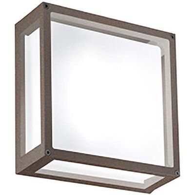 ZAFFERANO Home Lampada Da Parete E Soffitto Design Moderno Quadrata 25x25 Cm In Alluminio Pressofuso Colore Corten Grado Protezione Ip54 Attacco E27 Per Esterni ZAFFERANO Home Lampada Da Parete E Soffitto Design Moderno Quadrata 25x25 Cm In Alluminio Pressofuso Colore Corten Grado Protezione Ip54 Attacco E27 Per Esterni