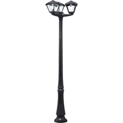 FUMAGALLI Dario Lampione 3xe27 8,5w Con Pulsante Cct (3 Colori) Ip55 H.220xp.62cm Resina Nera FUMAGALLI Dario Lampione 3xe27 8,5w Con Pulsante Cct (3 Colori) Ip55 H.220xp.62cm Resina Nera