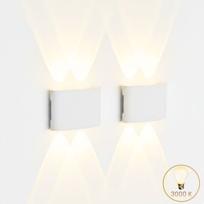 BES Coppia Applique Led Da Parete Esterno Ovale 12w Bianca Luce Calda Interni Fd-10 BES Coppia Applique Led Da Parete Esterno Ovale 12w Bianca Luce Calda Interni Fd-10