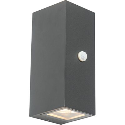 QAZQA Applique Moderno Baleno II Grigio IP44 Sensore di Movimento QAZQA Applique Moderno Baleno II Grigio IP44 Sensore di Movimento