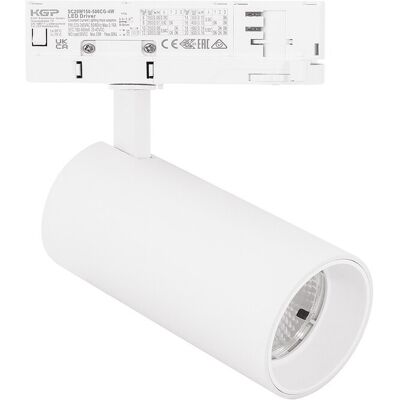 GEA LUCE Proiettore A Binario Trifase Gfa 40w Led Cree 4000k, Struttura In Alluminio Bianco Opaco, Fascio 38°, Cri 90, Ip20 - Gealuce GEA LUCE Proiettore A Binario Trifase Gfa 40w Led Cree 4000k, Struttura In Alluminio Bianco Opaco, Fascio 38°, Cri 90, Ip20 - Gealuce