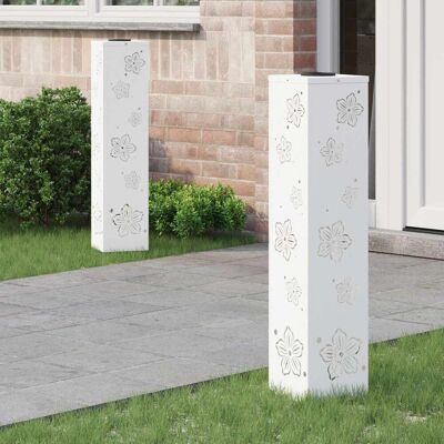 VIDAXL Faro Led Solare Per Sentieri 2 Pz Bianco Caldo 18 X 18 X 80 Cm VIDAXL Faro Led Solare Per Sentieri 2 Pz Bianco Caldo 18 X 18 X 80 Cm