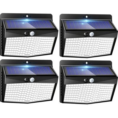 OEM Set Di 4 Luci Led Da Esterno Con Rilevatore Di Movimento, 3 Modalità/faretto Solare Impermeabile, Illuminazione Esterna Per Giardino, Muro, Garage, Luce Bianca Fredda OEM Set Di 4 Luci Led Da Esterno Con Rilevatore Di Movimento, 3 Modalità/faretto Solare Impermeabile, Illuminazione Esterna Per Giardino, Muro, Garage, Luce Bianca Fredda