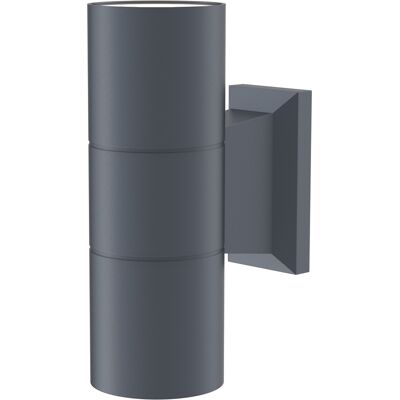 MAYTONI Applique Esterna Bowery 2xgu10 Ip54 Grigio Nero MAYTONI Applique Esterna Bowery 2xgu10 Ip54 Grigio Nero