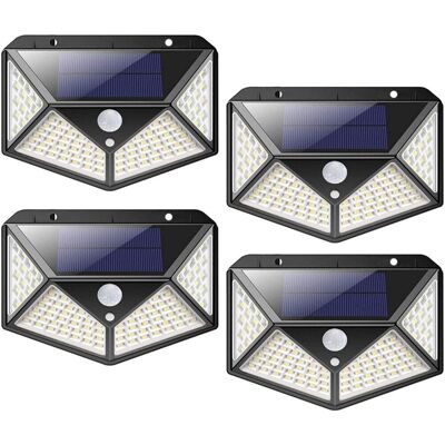 MINKUROW Bcc Luci Solari Da Esterno 100 Led Luci Solari Da Giardino Impermeabili, Luci Di Sicurezza Con Sensore Di Movimento, 3 Modalità Luci Da Parete Ad Energia Solare Per Giardino Esterno (4 Pezzi) MINKUROW Bcc Luci Solari Da Esterno 100 Led Luci Solari Da Giardino Impermeabili, Luci Di Sicurezza Con Sensore Di Movimento, 3 Modalità Luci Da Parete Ad Energia Solare Per Giardino Esterno (4 Pezzi)