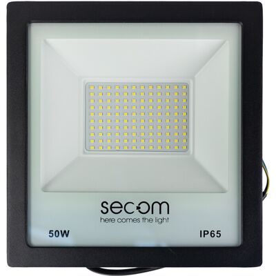 SECOM Proiettore Led Tenko Eco 50 W 5000 Lm Ip65 23.3x6x24.2cm, Nero, 5 SECOM Proiettore Led Tenko Eco 50 W 5000 Lm Ip65 23.3x6x24.2cm, Nero, 5