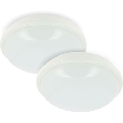 ARUM LIGHTING Set 2 Oblò O Plafoniera Da Esterno Led Ip65 Rotonda 19w Température De Couleur: Cct ARUM LIGHTING Set 2 Oblò O Plafoniera Da Esterno Led Ip65 Rotonda 19w Température De Couleur: Cct