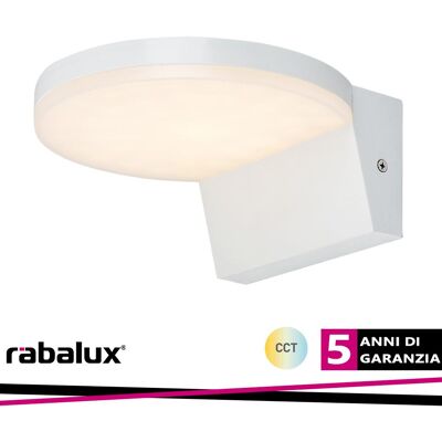 RABALUX Applique Esterna Bianca Tonda Led 9w Cct Ip54 Batida RABALUX Applique Esterna Bianca Tonda Led 9w Cct Ip54 Batida