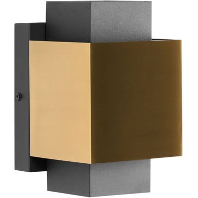 BELIANI Lampada Da Parete Da Esterno A Led In Metallo Per Porta D'Ingresso E Portico Ottone Timok BELIANI Lampada Da Parete Da Esterno A Led In Metallo Per Porta D'Ingresso E Portico Ottone Timok
