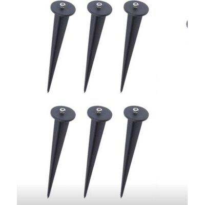 OEM Paletto Da Giardino In Plastica Nera - Portalampada, Confezione Da 6, Ø35x160mm OEM Paletto Da Giardino In Plastica Nera - Portalampada, Confezione Da 6, Ø35x160mm