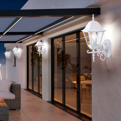 ETC-SHOP - 4-pack - Bianco - Alluminio - Lanterna da parete esterna ETC-SHOP - 4-pack - Bianco - Alluminio - Lanterna da parete esterna