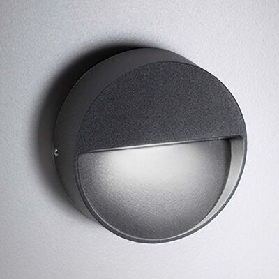 ZAFFERANO Bottom Lampada Da Parete Led Per Esterni E Interni In Alluminio Pressofuso Grigio Scuro, 4.5w, Ip54, Design Moderno E Compatto Diametro 10 Cm ZAFFERANO Bottom Lampada Da Parete Led Per Esterni E Interni In Alluminio Pressofuso Grigio Scuro, 4.5w, Ip54, Design Moderno E Compatto Diametro 10 Cm